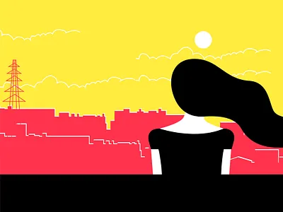 beautiful evening animation design graphic design illustration motion graphics vector