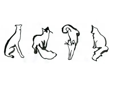 dog and cats illustration