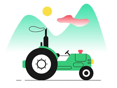 Tractor animation design graphic design illustration motion graphics tractor vector
