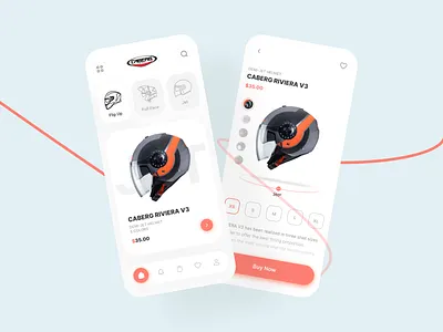Helmets Store App caberg helmets design helmets helmets store mobile app mobile design mobile ui shop store ui ux