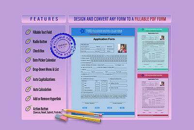 Design and convert any form to a Fillable pdf form convert pdf to word excel to pdf fillable pdf form pdf to powerpoint word to pdf