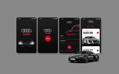 Redesign - App Audi app design figma graphic design mobile ui ui concept user interface web web designer