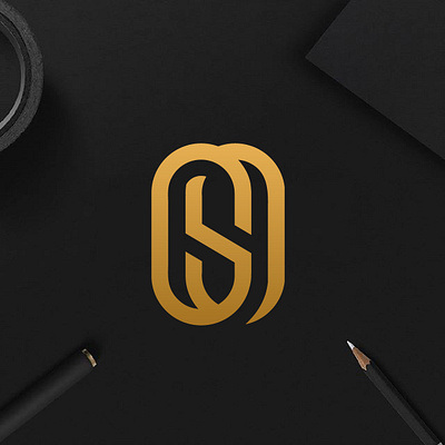 OS monogram logo branding desain design ikon illustration ilustrasi logo merek ui vektor