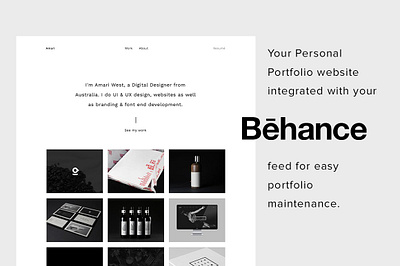 Amari - Personal Portfolio template branding css graphic design htmml web theme wordpress