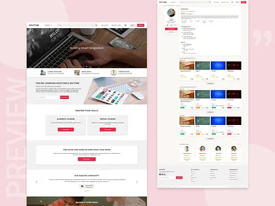 Online Education Portal amazing beautiful design education graphic design illustration latest trend live class online class online education online education portal online education web design teaching assistance trending ui user experience design user interface design web app web design website design