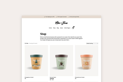 Mike + Jane - Minimal Shop Theme branding ecommerce ecommerce website graphic design web themes wordpress theme