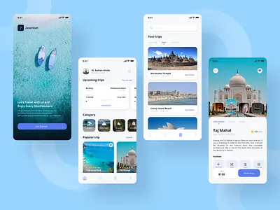 Travel and Vacation App booking hiking mobile ticket tour travel vacation