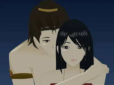 Lovely Javanese Couple animation branding couple coupleillustration design graphic design hug illustration illustrator javanese love lovely personhugging ui vector