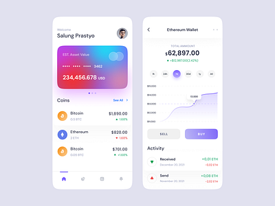 Dompet Crypto app app design bangking branding crypto cryptocurency design e bank icon mobile ui ui ux