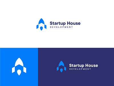 Logo concept for StartUp House brand branding house logo logo design logotype minimal rocket startup tech