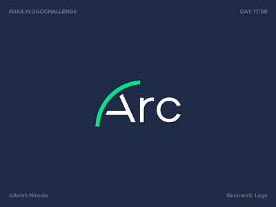 Arc - Geometric Logo | Day 16 #dailylogochallenge arc logo brand design branding dailylogochallenge dailylogochallengeday17 day17logodesign geometric logo logo logodesign