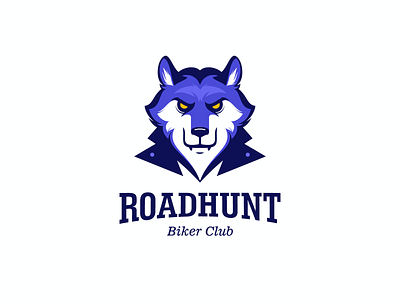 Roadhunt animals bi biker club branding character logo logotype mascot werewolf wolf wolf logo