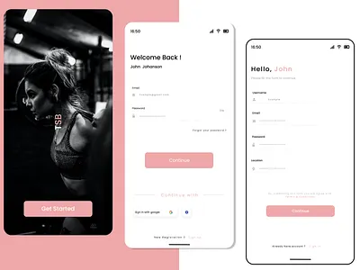 Fitness Login App Concept design icon illustration illustrator ui ux web website