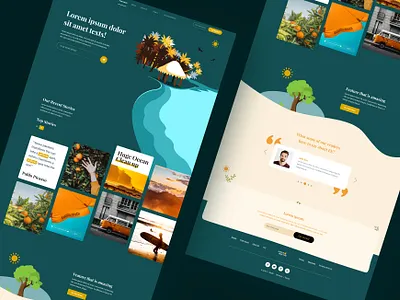 Eco and nature saving process ui | Ux website template design eco minimal modern template user experience user interface ux website