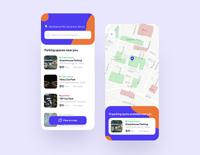 Parking Location Finder locationtracker parkingfinder ui uidesign uidesigner uiux uiuxdesign uiuxdesigner user experience design userexperience userinterface uxdesigner uxui