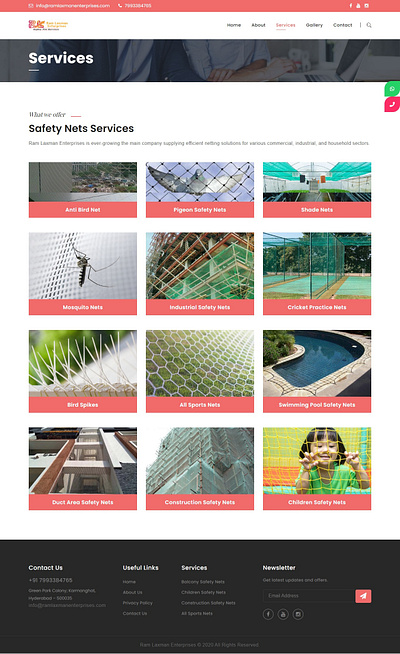 Service page Design for Net Supplier Website