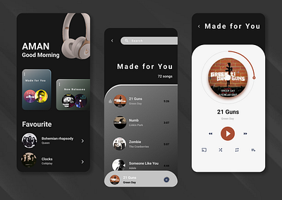 Music app ui