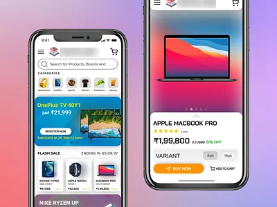 E-commerce App app branding cart minimal shop