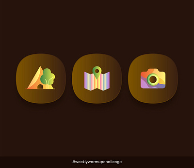 Travel Iconset camping icon iconset location map outdooractivity photography travel ui uitrend