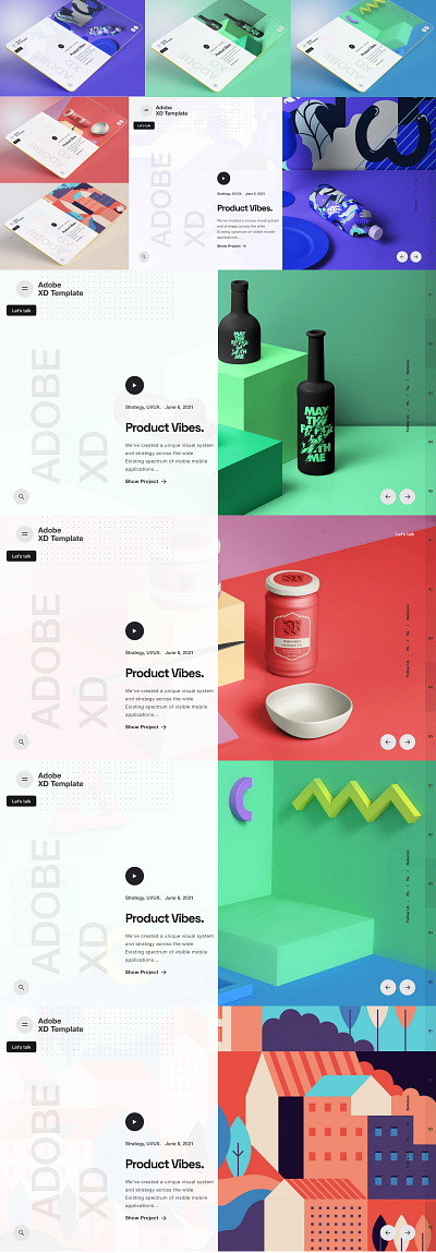 Download Product Adobe XD Template adobe adobe xd branding creative design graphicdesigns illustration minimal template ui webdesign