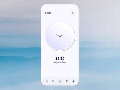 06 Daily UI. Neumorphic Clock app button clean design iphone minimalism neumorph neumorphic neumorphism new simple skeumorphic skeumorphism trend ui ux