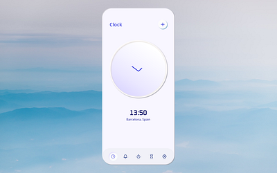 06 Daily UI. Neumorphic Clock app button clean design iphone minimalism neumorph neumorphic neumorphism new simple skeumorphic skeumorphism trend ui ux