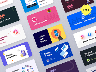 15 Free Project thumbnails (Figma freebie) animation card design figma figma freebie free free design file freebie management mockup organization product design project project thumbnail thumbnail thumbnails ui design ux visual design