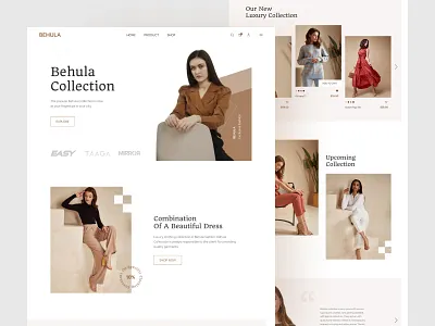 Clothing Website clean design fashion fashion web fashion website fashion website design landing landing page minimal popular popular shot ui uiux ux web website website design