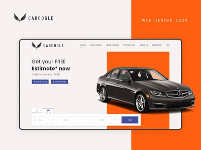 Car Valuation - Web Design car color landingpage orange ui design web design web ui website website design