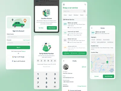 Rent a Car app design car car app car rental cars minimal design online car rent a car rental service service app sports car super car ui ux