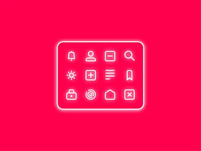 Icon set - UI Design dailyui icon set icons minimal style ui uiux vector