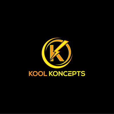 KOOL KONCEPTS LOGO brand logo branding graphic design illustraion k letter logo logo text logo