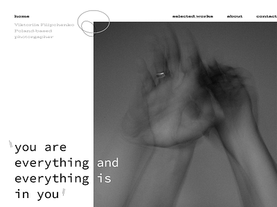 a photography portfolio website art branding design ui ux web webdesign