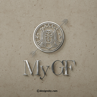 My GF logo animation app art branding clean design flat illustration logo ui