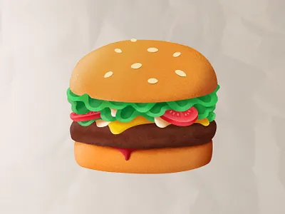 Burger burger fast food food illustration illustrator meal patty takeaway tasty texture
