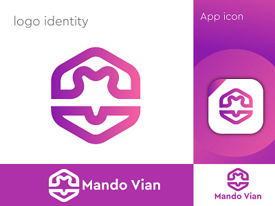 Modern logo design _Mando vian logo app logo branding design dribbble best short illustration logo logo design mando logo mando vian logo minimalist logo modern logo professional logo