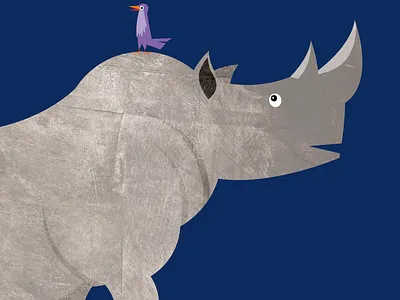 Kids Room Rhinoceros – Illustration for Children animals children design friends graphic design illustration illustrator kids illustration kids room nursery vector