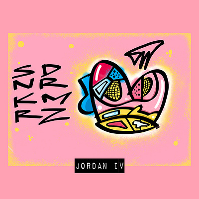 Jordan IV x _SNKRDRMZ design illustration
