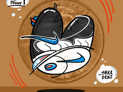 Air Penny 1 - SNKRDRMZ design illustration