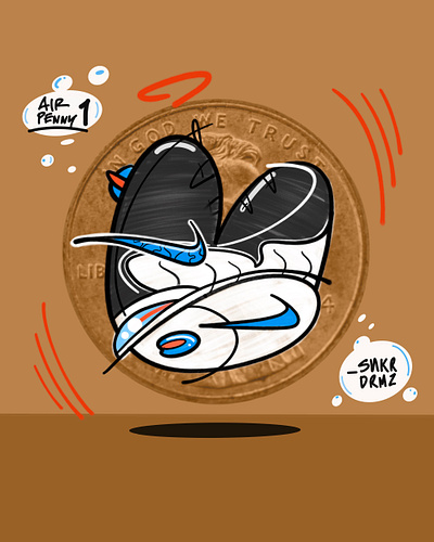 Air Penny 1 - SNKRDRMZ design illustration