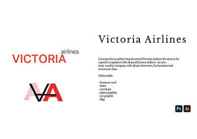 Victoria Airliness branding graphic design illustration logo