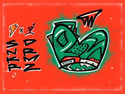 Jordan VI Green Suede Gatorade x _SNKRDRMZ design illustration