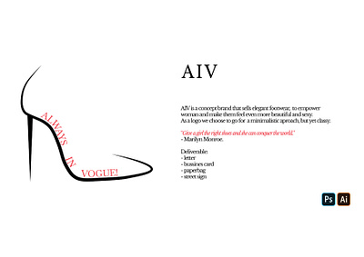 AIV branding graphic design logo shoes shoestore