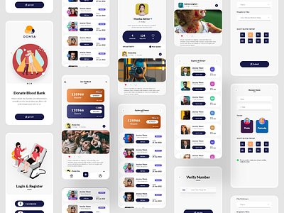 Blood Donation App apps apps design blood dontaion doctor app ui doctor app ui design doctor blood app ui donate blood new apps design