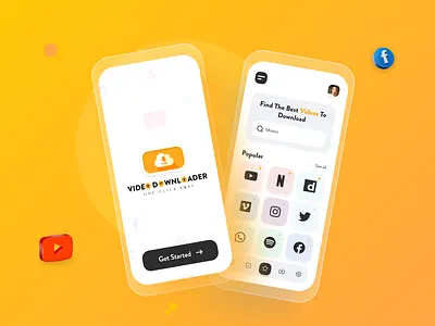 Video Downloader Application adobe xd