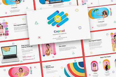 Capsul - Presentation Templates 3d animation branding clean colorful corporate design graphic design illustration logo modern motion graphics multipurpose photography pitch deck presentation template unique website