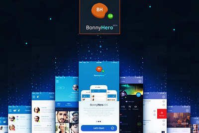 Bonny Hero Mobile UI KIT App 3d admin animation app branding dashboard design graphic design illustration interface logo motion graphics panel ui ui design ux ux design vector website