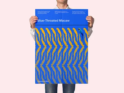 Endangered Bird: Blue-Throated Macaw available for purchase design jombie design zombie endangered bird graphic design illustration international typographic style pattern poster peta poster poster design sushant sushant kumar rai swiss design