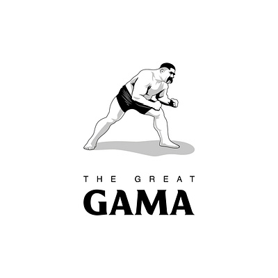 The Great Gama art click creative design illustration logo logodesign portrait vector