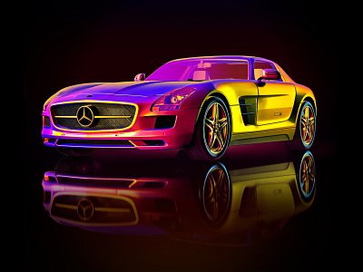 Mercedes SLS AMG 3d